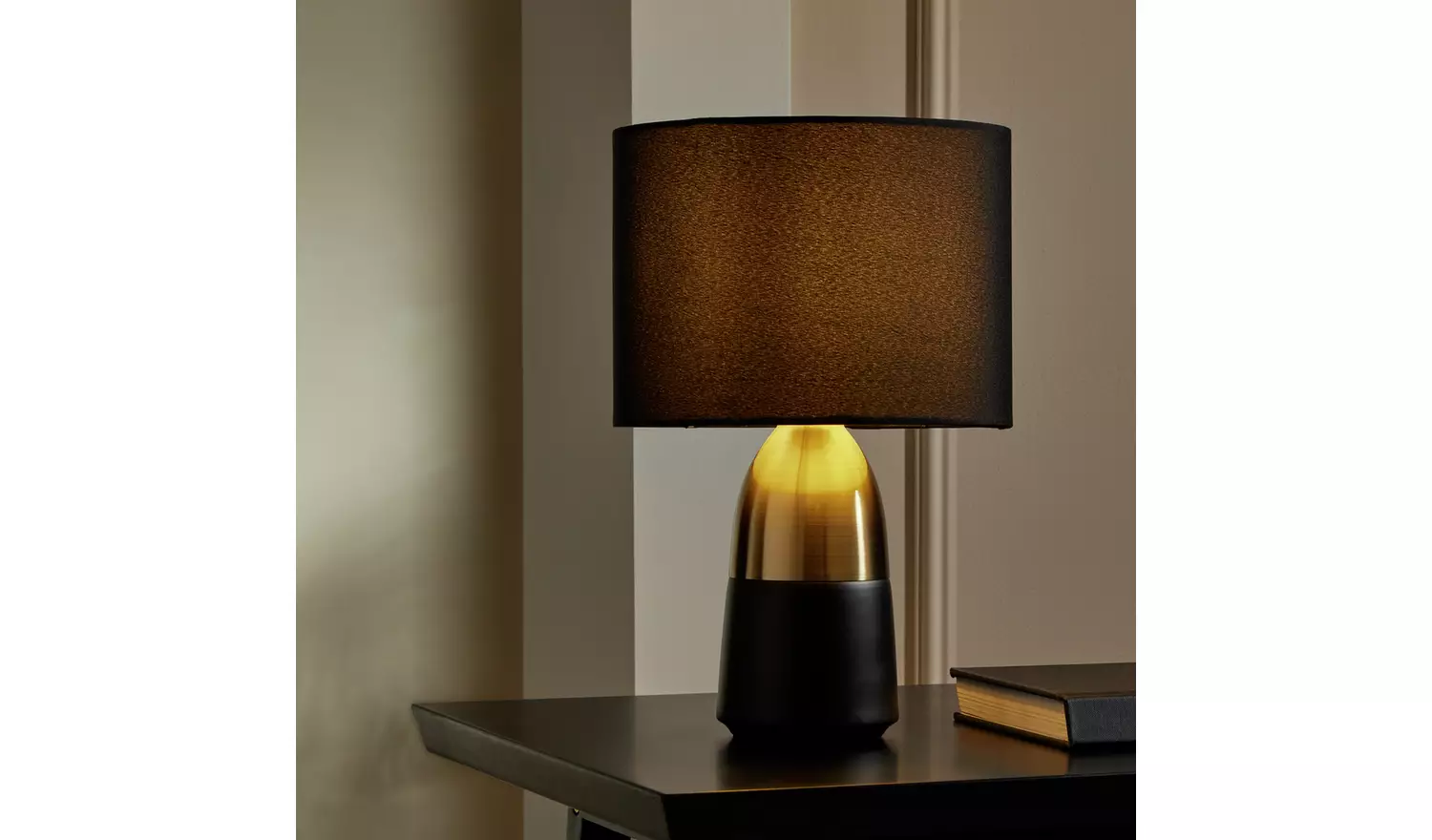 Argos Home Duno Touch Table Lamp - Brass & Black