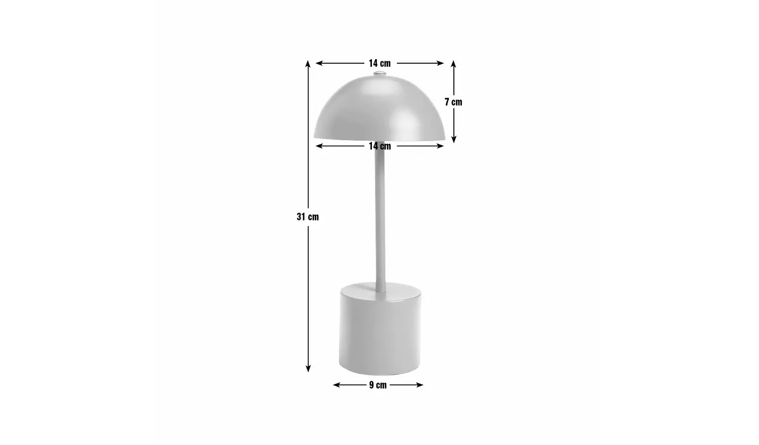 Habitat Rechargeable Mushroom LED Table Lamp - Blue