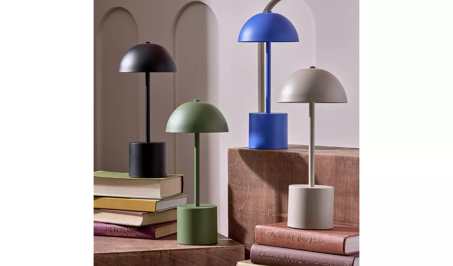 Habitat Rechargeable Mushroom LED Table Lamp - Blue