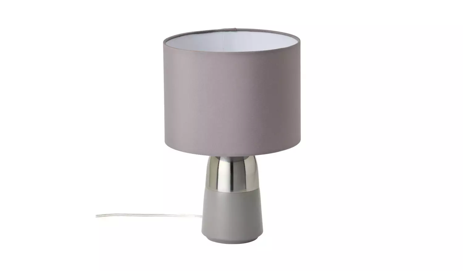 Argos Home Duno Touch Table Lamp - Grey & Chrome