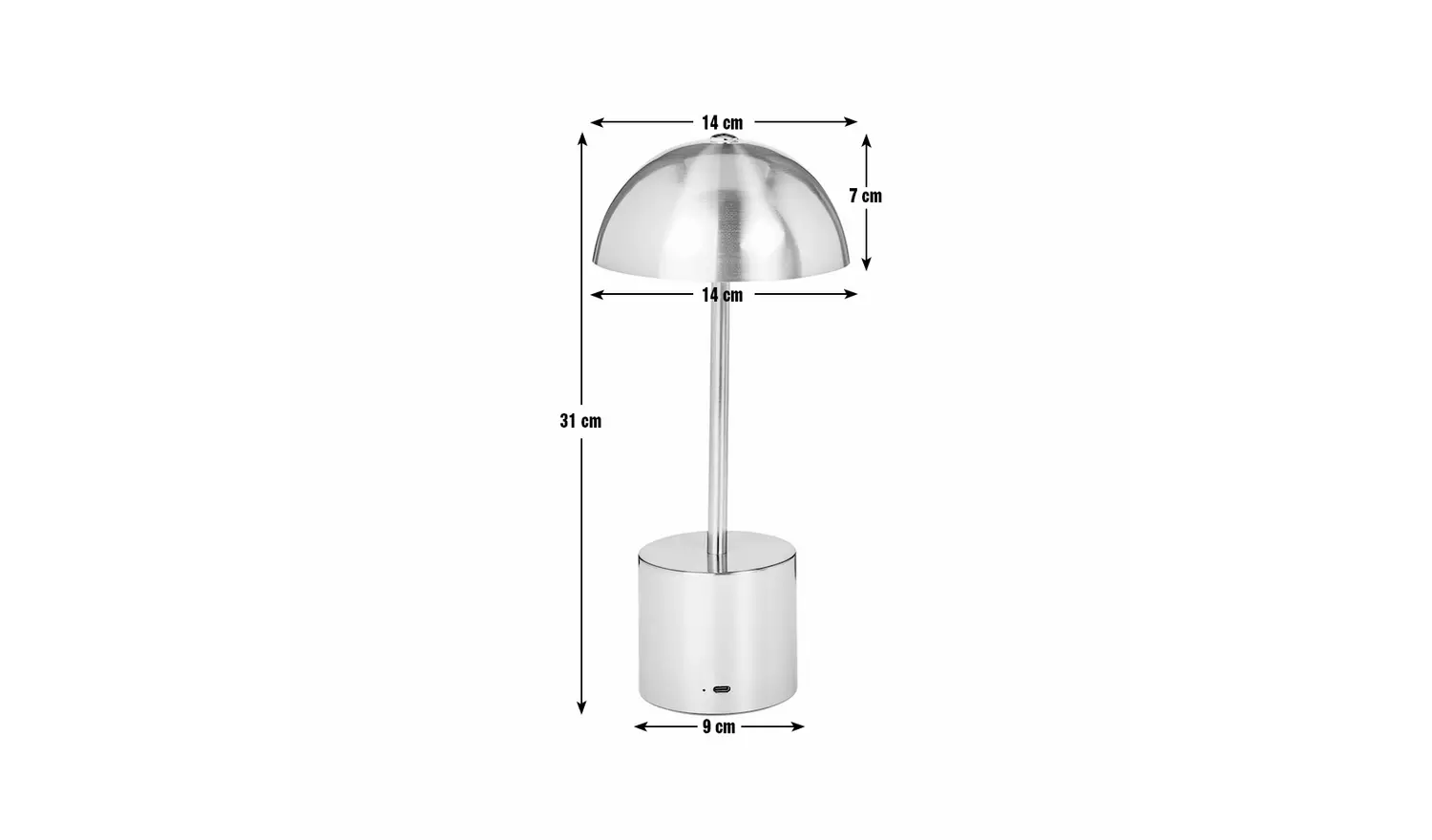 Habitat Rechargeable Mushroom LED Table Lamp - Brass