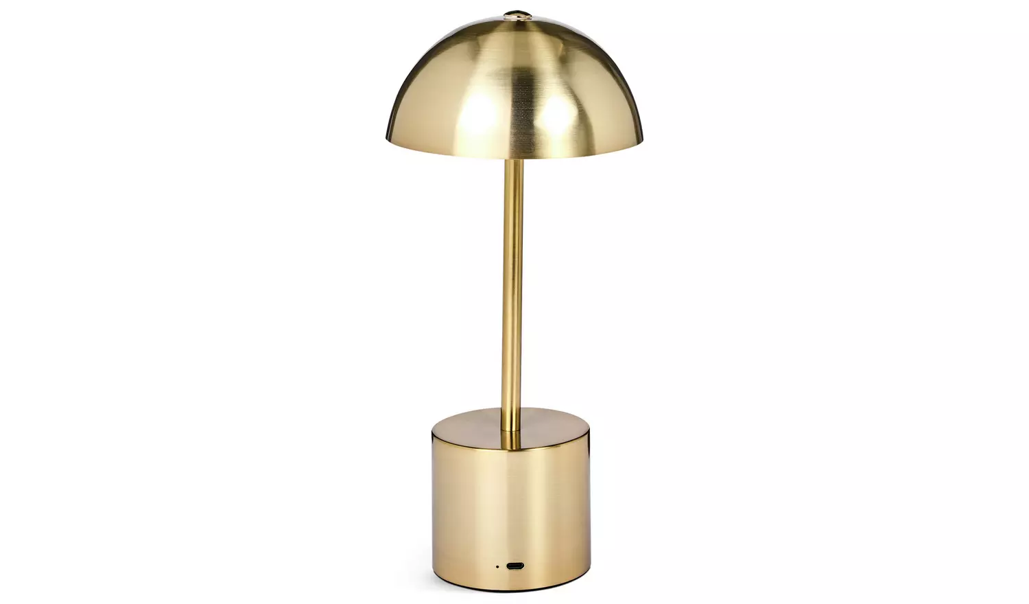 Habitat Rechargeable Mushroom LED Table Lamp - Brass