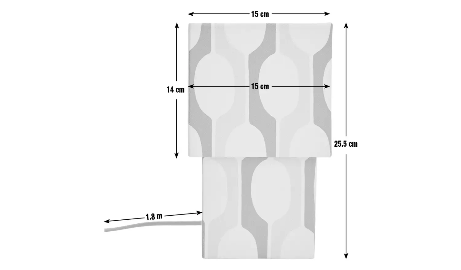 Habitat x Scion Small Billow Fabric Table Lamp - Orange