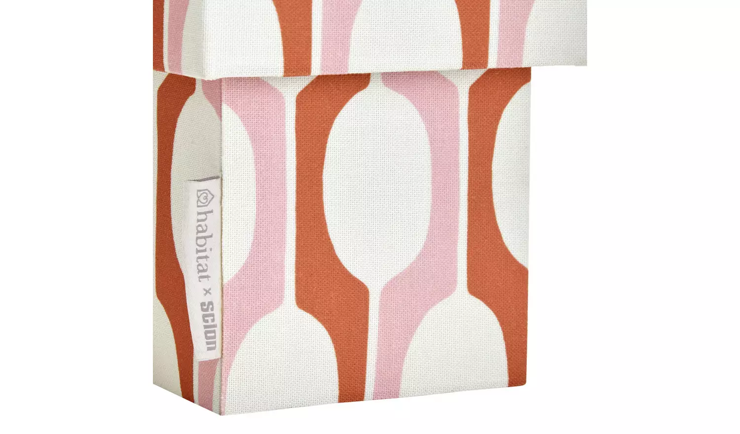 Habitat x Scion Small Billow Fabric Table Lamp - Orange