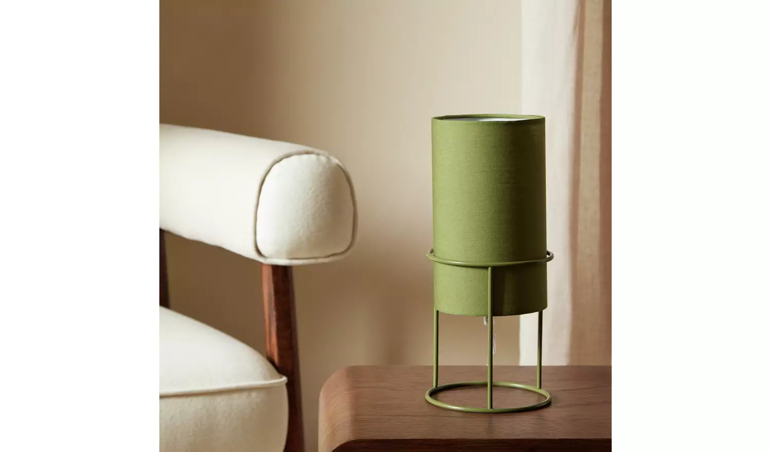 Argos Home Column Table Lamp - Green