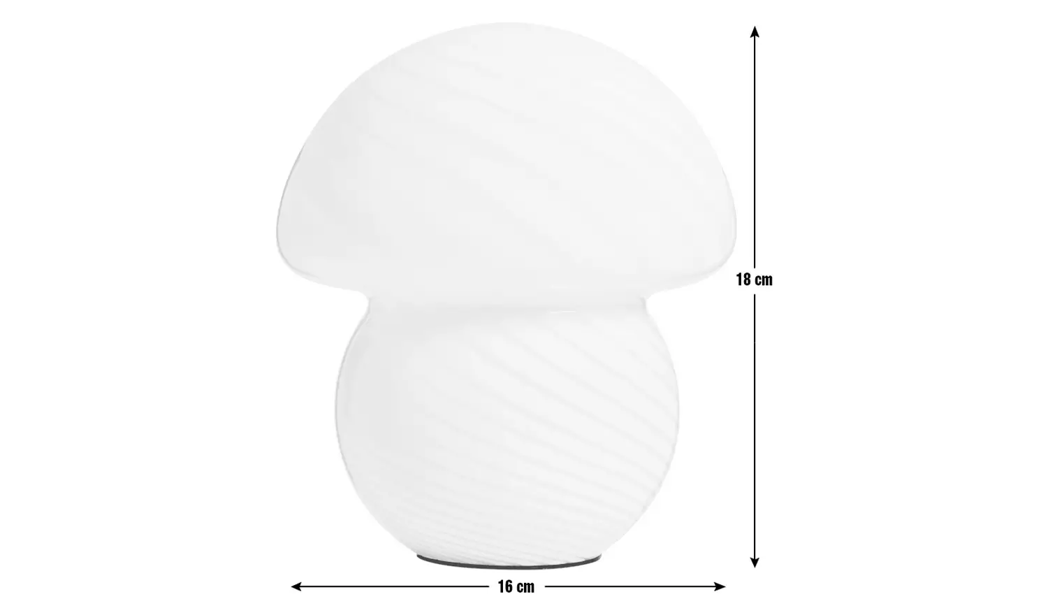 Habitat Mushroom Striped Battery Powered Table Lamp - White