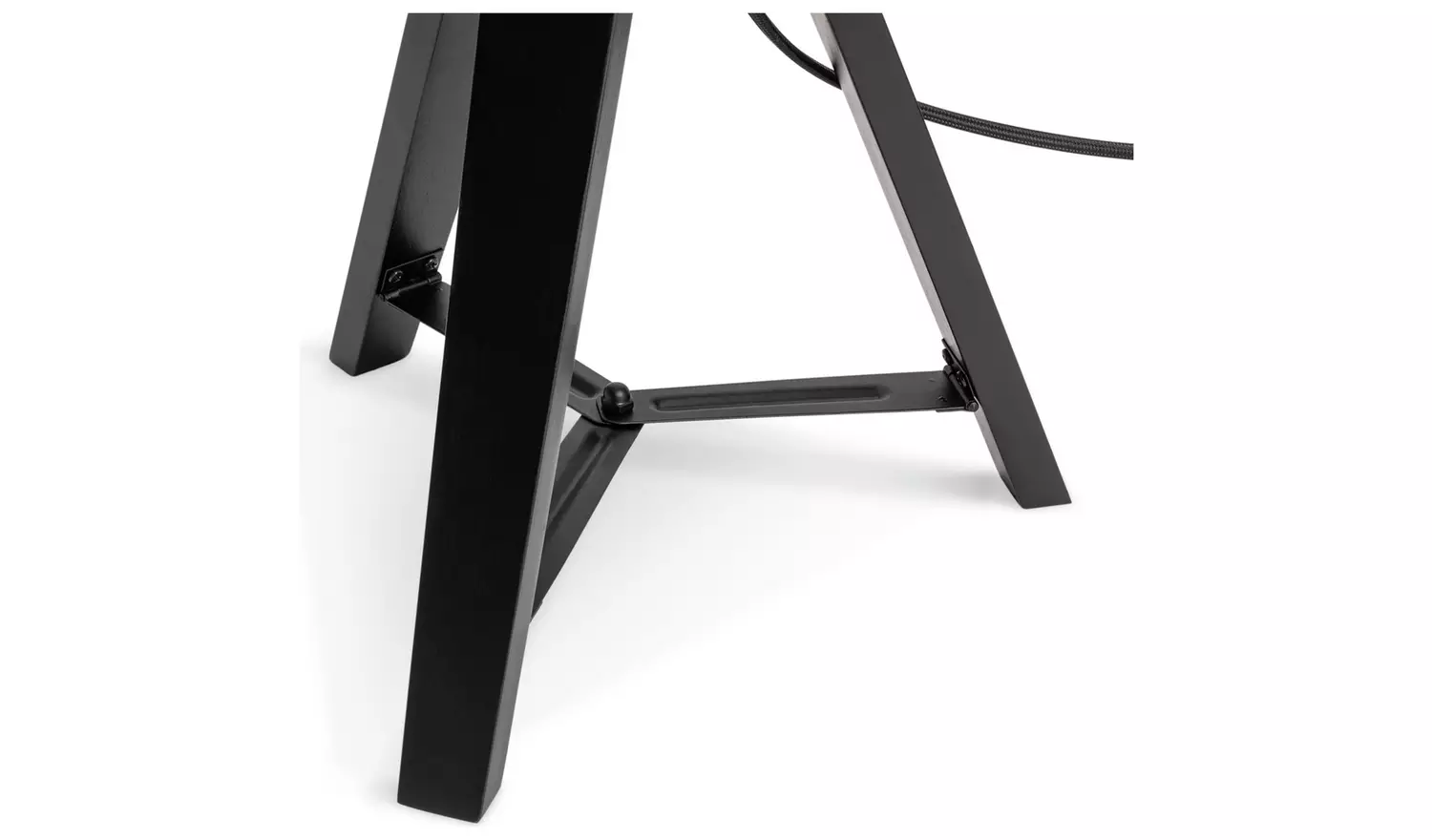 Habitat Lyle Wooden 46cm Tripod Table Lamp - Black