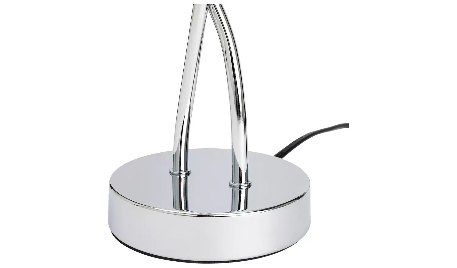 Argos Home Ribbed Globe 45cm Steel Table Lamp - Chrome