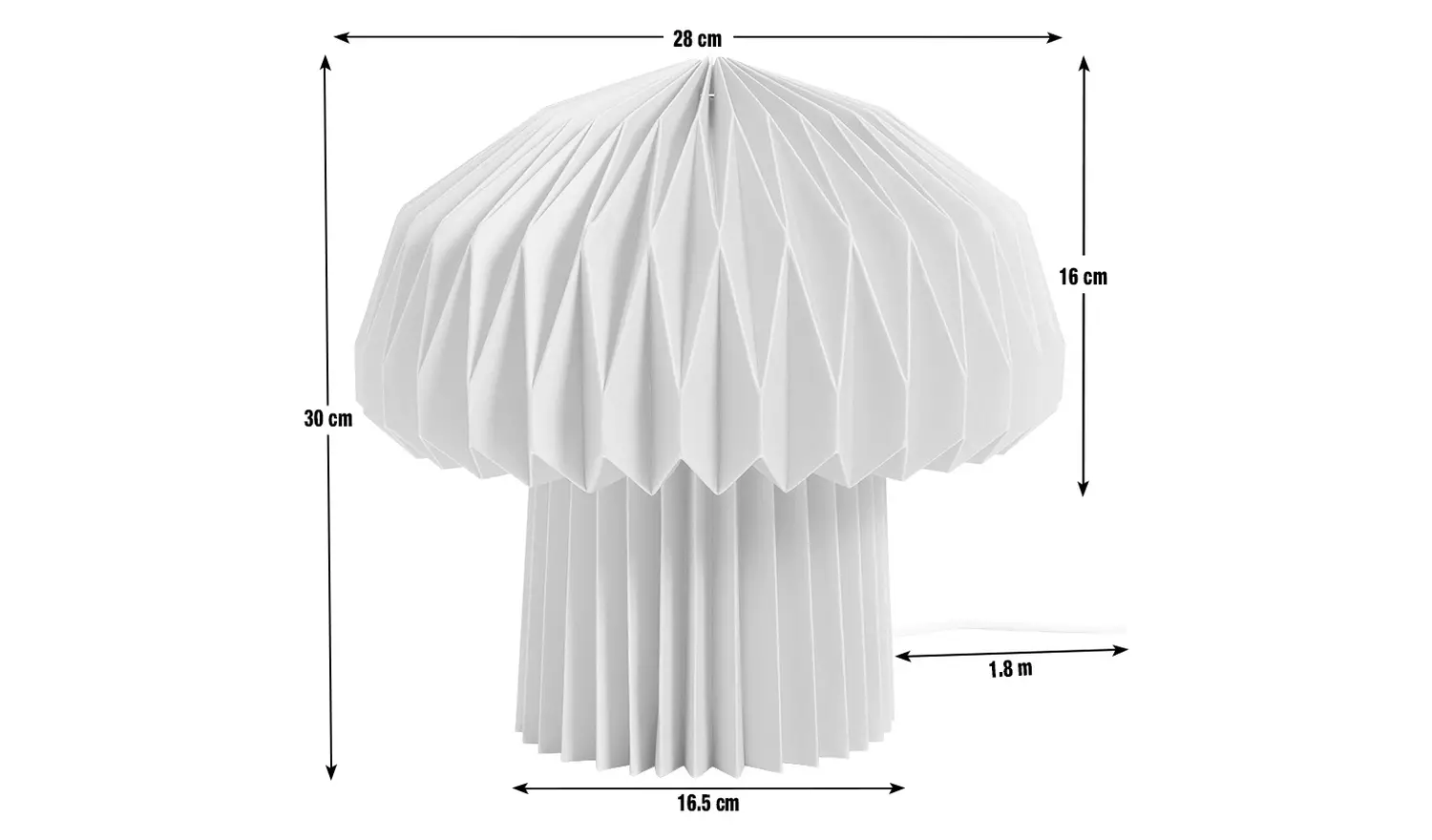 Habitat Origami Mushroom Paper Table Lamp - Yellow
