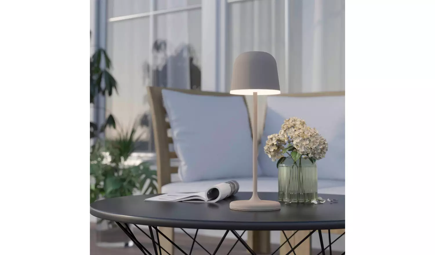 EGLO Mannera Steel LED Rechargeable Table Lamp - Sand