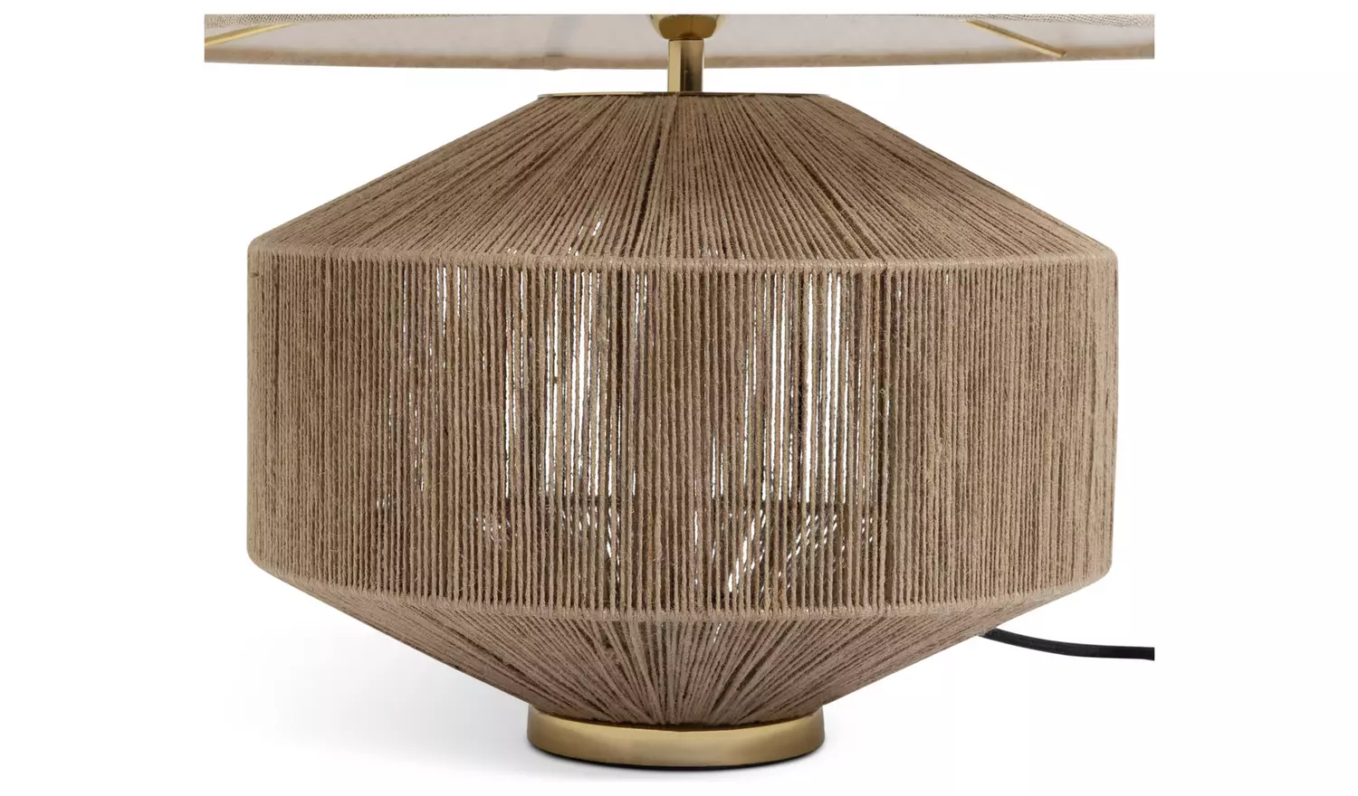 Habitat Jute Wrapped 37cm Table Lamp - Gold & Natural