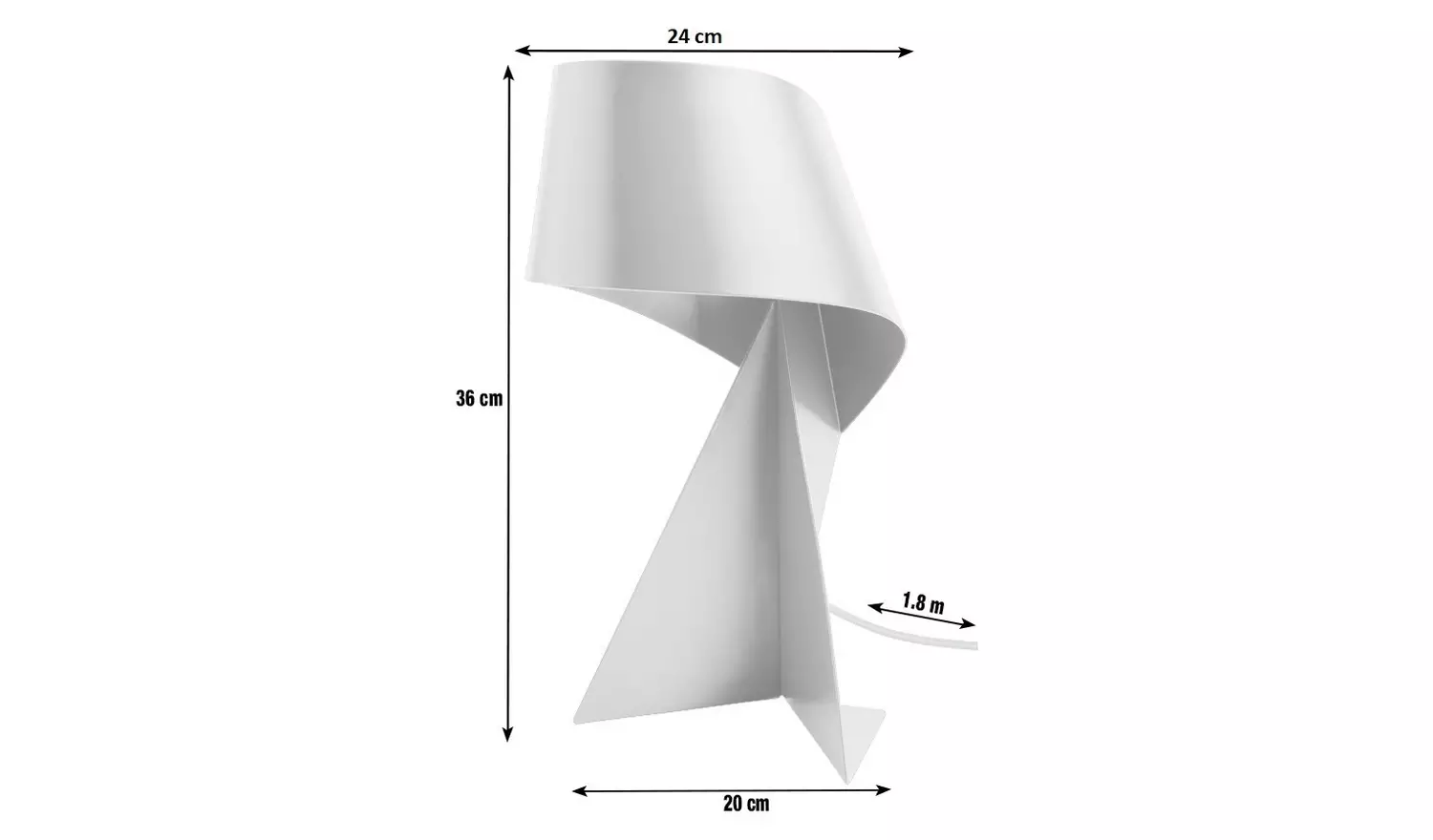 Habitat 60 Ribbon 36cm Metal Table Lamp - Blue