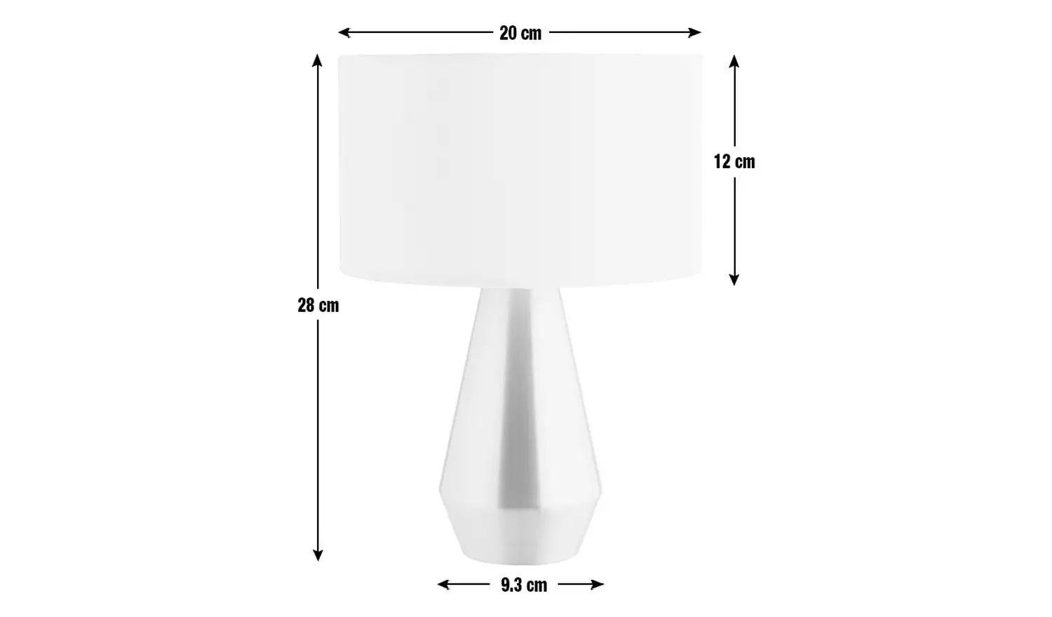 Habitat Maya Pair of Touch Table Lamps - Silver & Cream