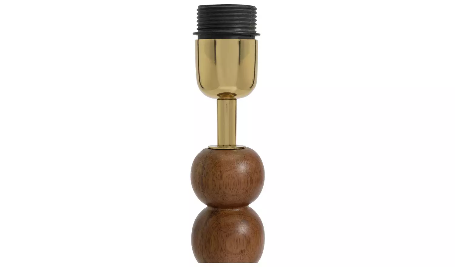 Habitat Bobbin Mango Wood Table Lamp Base Only - Walnut