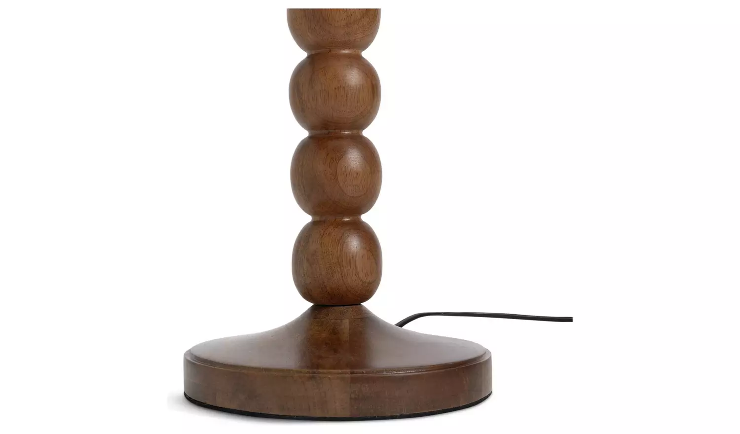 Habitat Bobbin Mango Wood Table Lamp Base Only - Walnut
