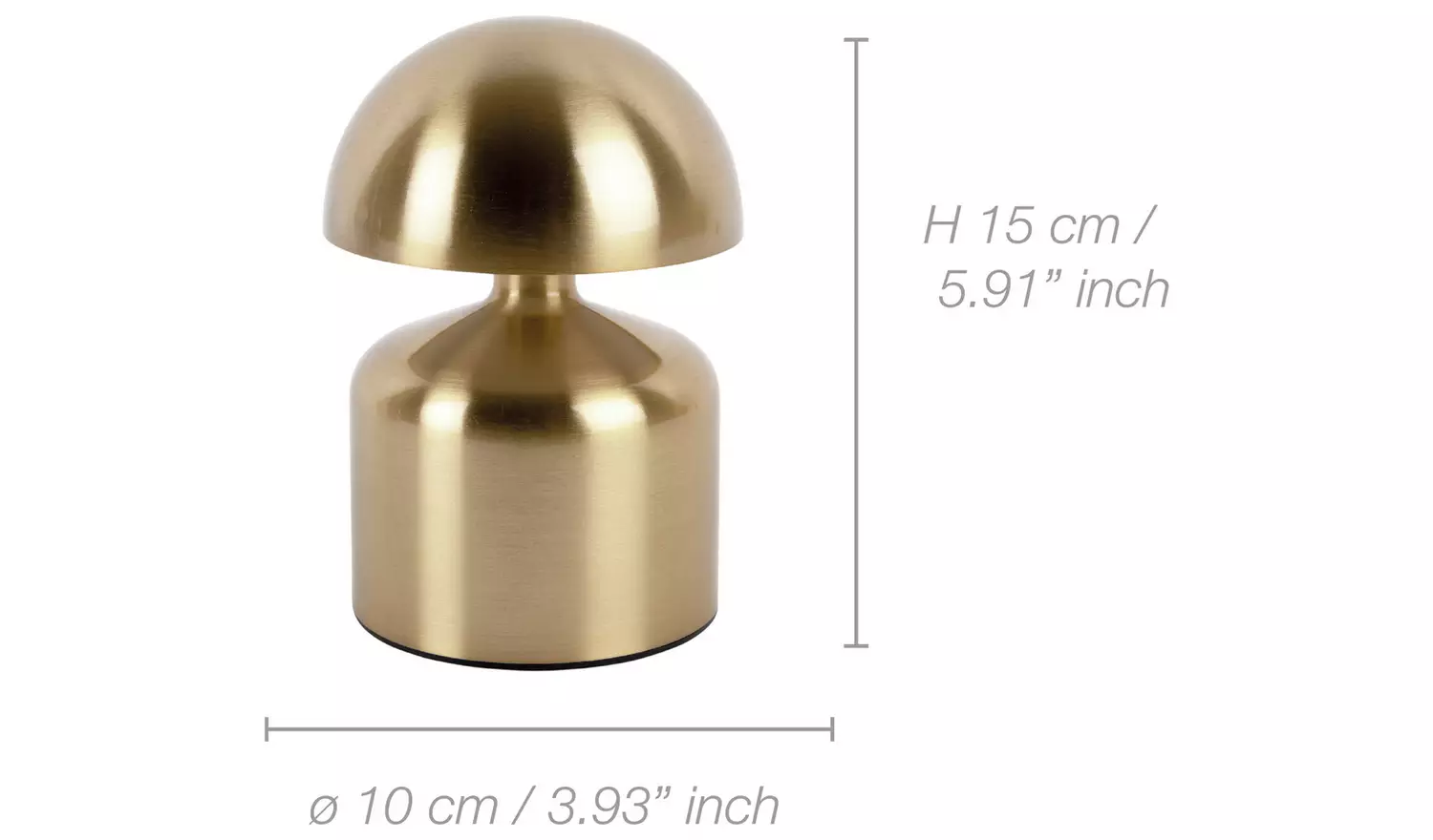 Present Time Impetu Portable Touch Table Lamp - Brushed Gold