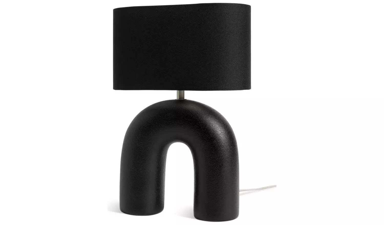 Habitat Wishbone 37cm Ceramic Table Lamp - Black