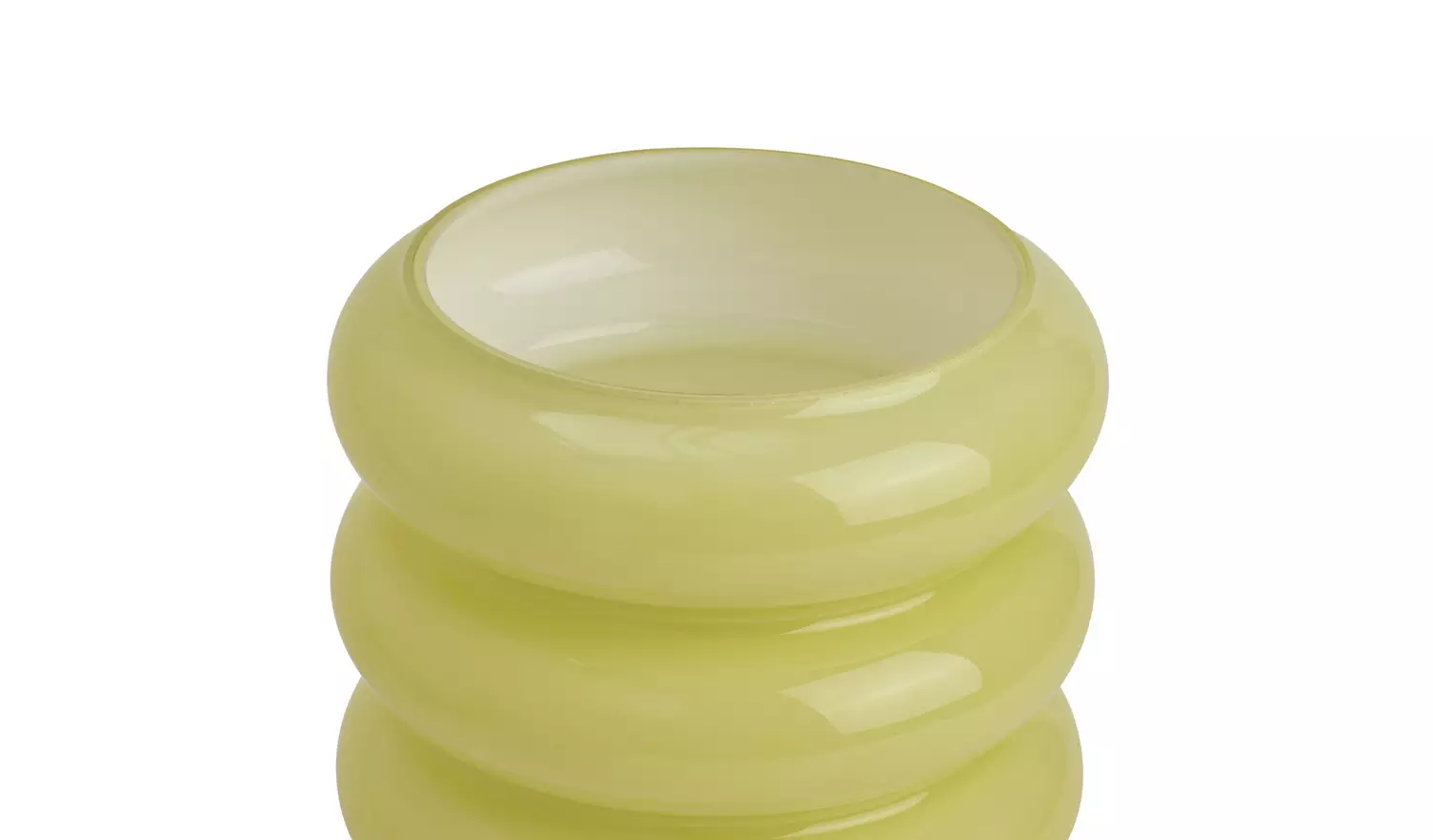 Habitat Billie Ribbed Glass Table Lamp - Yellow