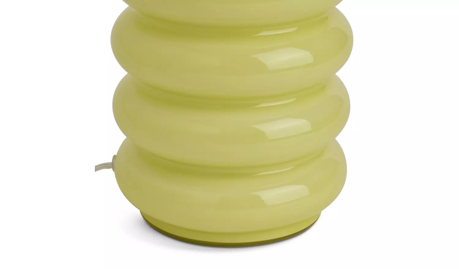 Habitat Billie Ribbed Glass Table Lamp - Yellow