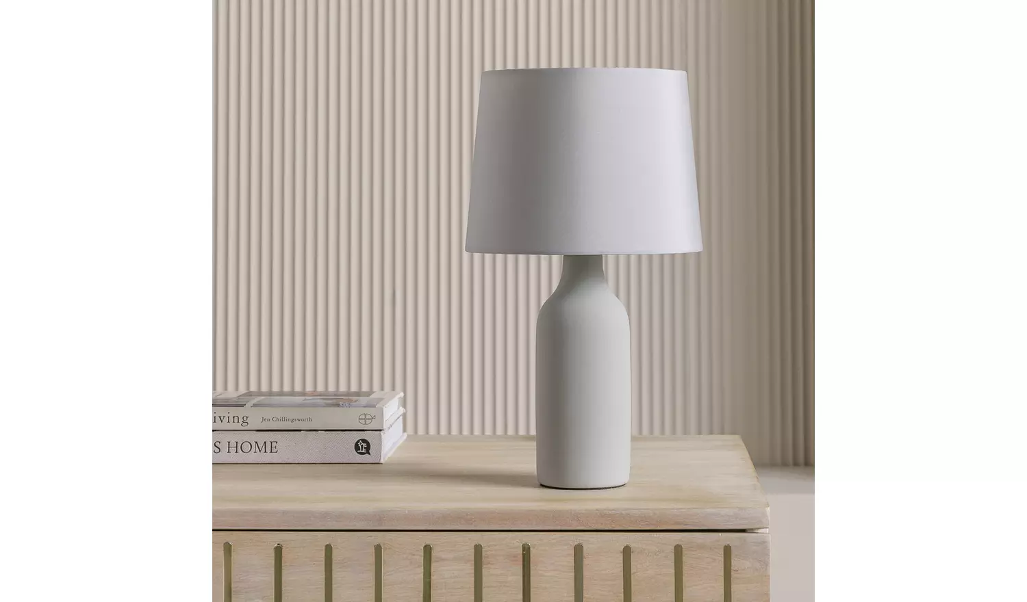 Argos Home Rica Ceramic Table Lamp - Grey