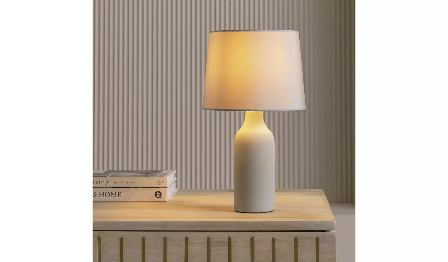 Argos Home Rica Ceramic Table Lamp - Grey