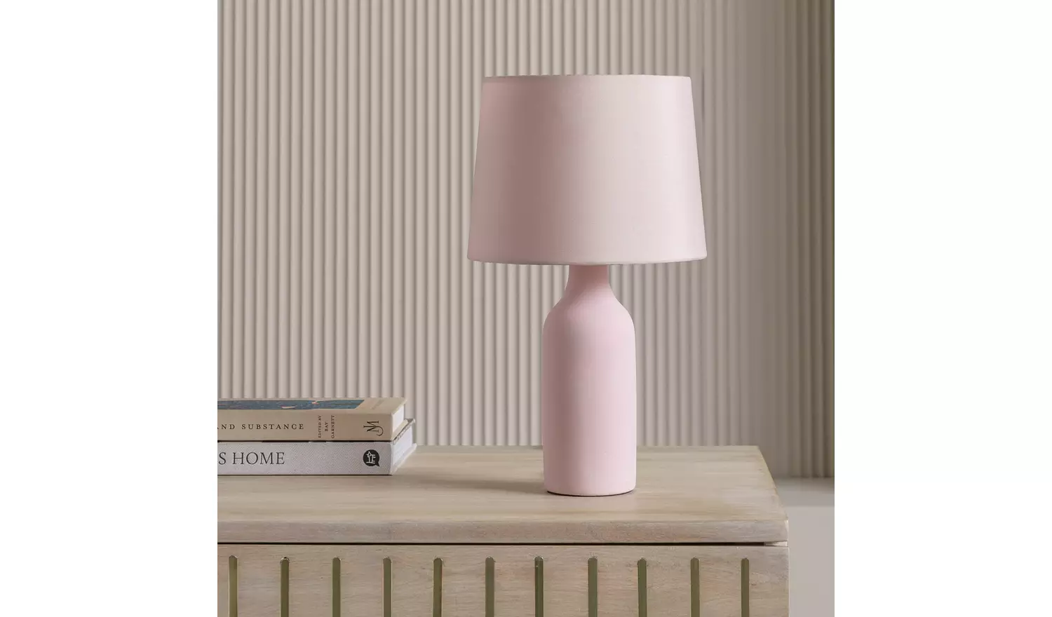 Argos Home Rica Ceramic Table Lamp - Blush