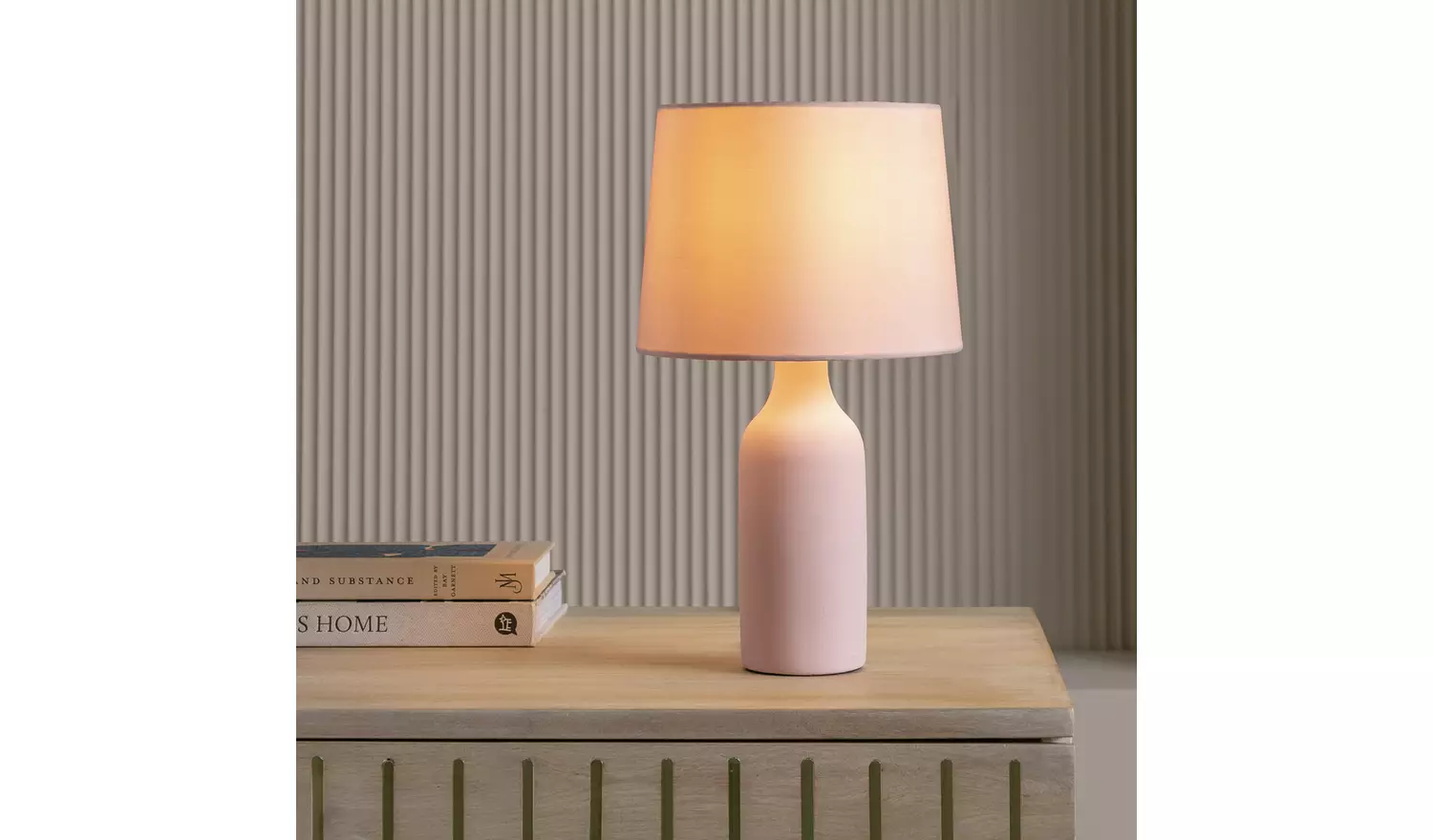 Argos Home Rica Ceramic Table Lamp - Blush