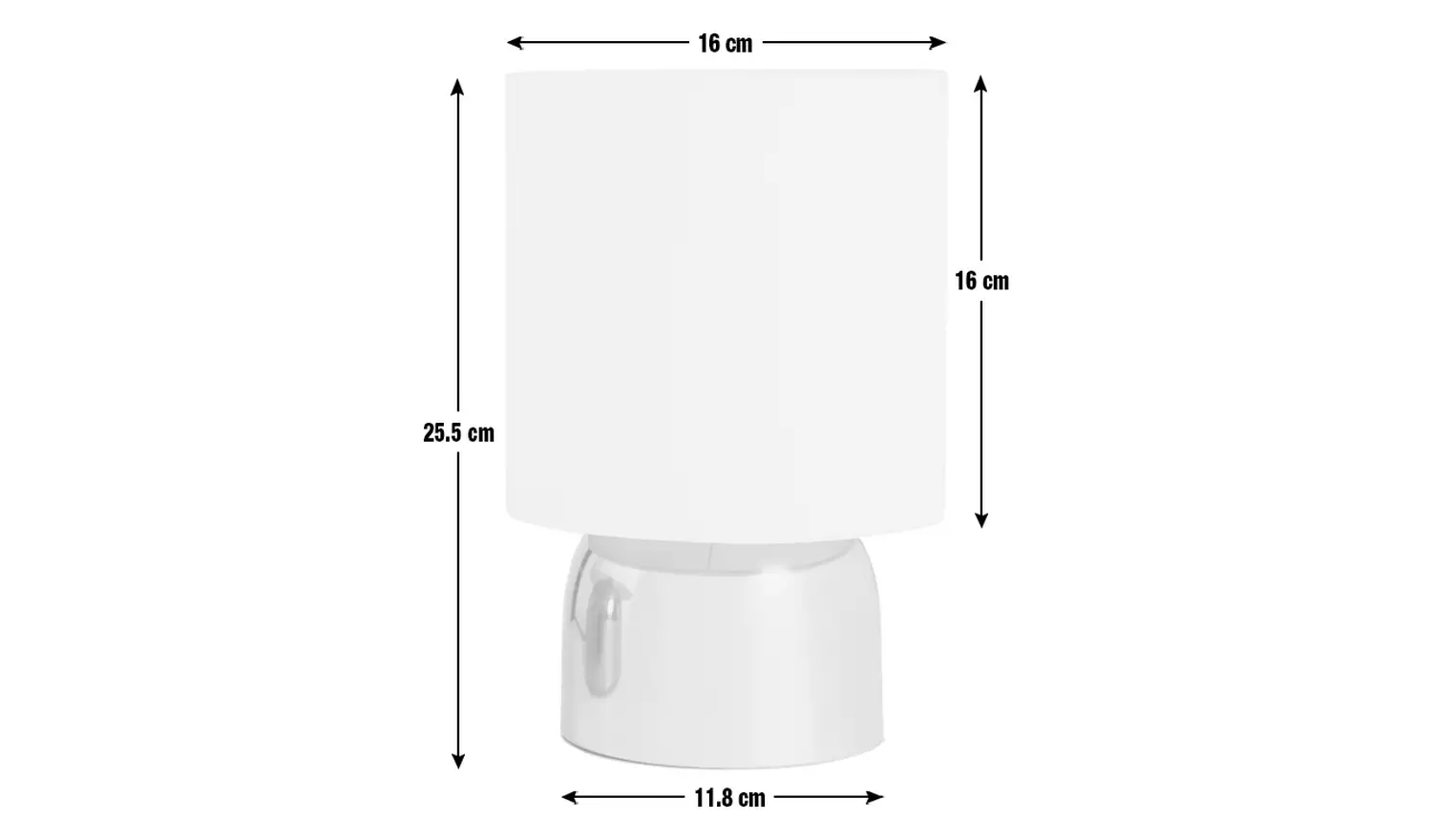 Argos Home Pair of Touch Table Lamps - Super White