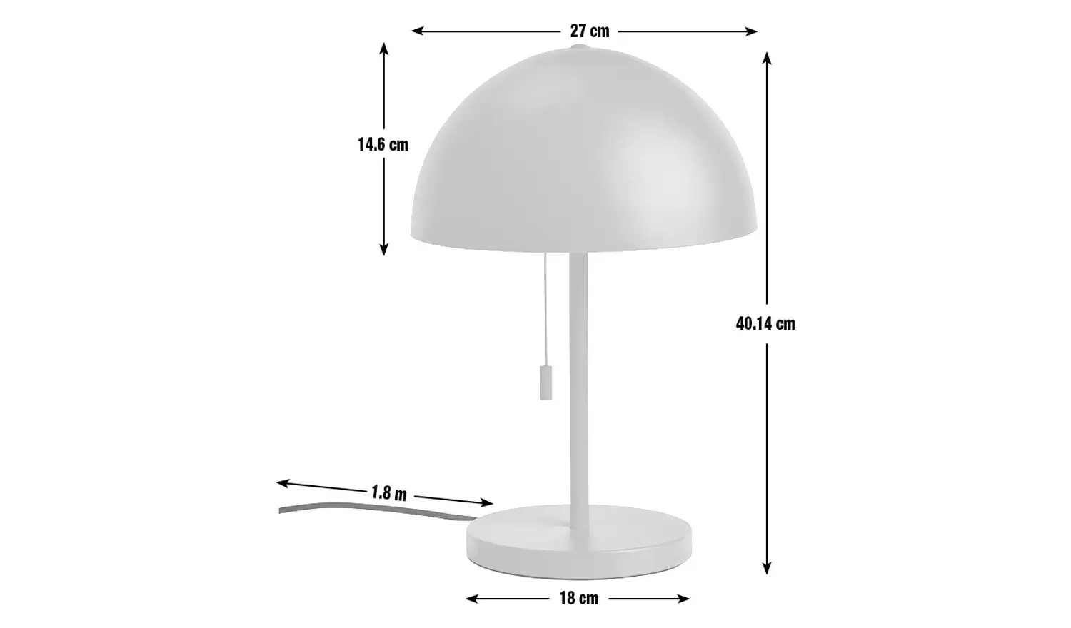 Habitat Mushroom 40cm Metal Table Lamp - Yellow