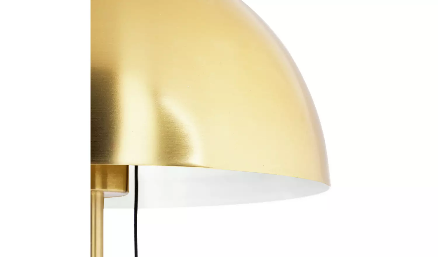 Habitat Mushroom 40cm Metal Table Lamp - Brushed Brass