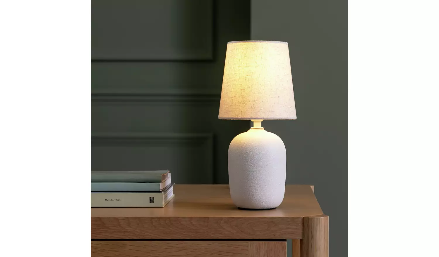 Habitat Mini Ashi Ceramic Table Lamp - Off White