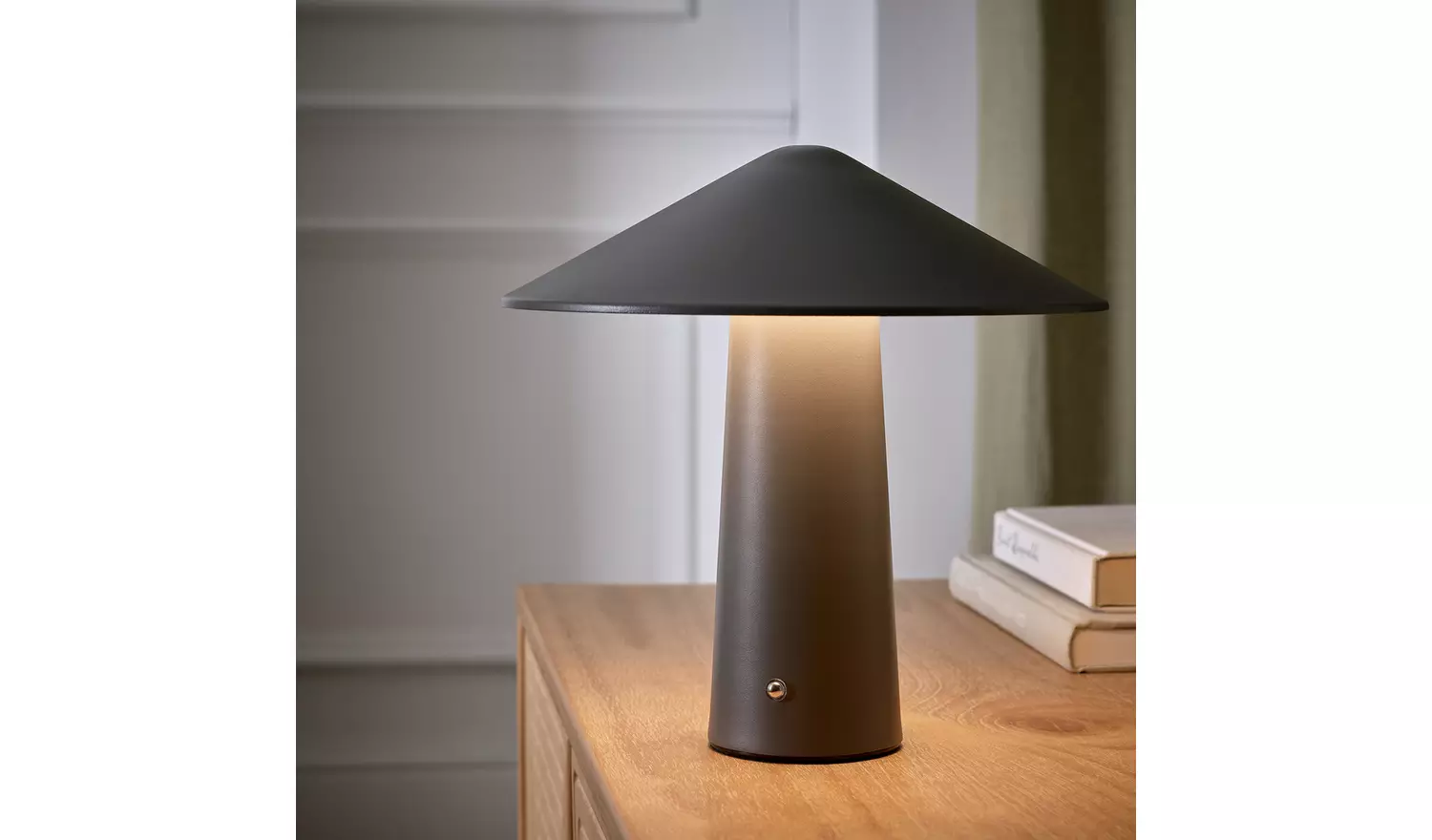 Habitat Kiro Rechargeable LED Touch Table Lamp - Charcoal
