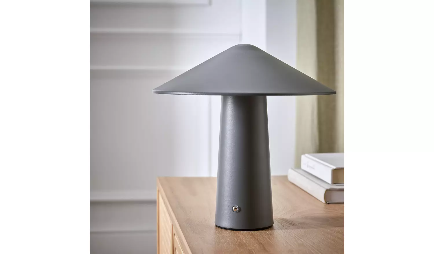 Habitat Kiro Rechargeable LED Touch Table Lamp - Charcoal
