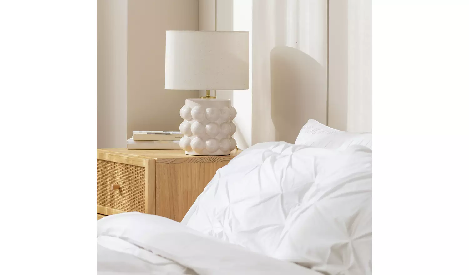 Habitat Bobble Table Lamp - Cream