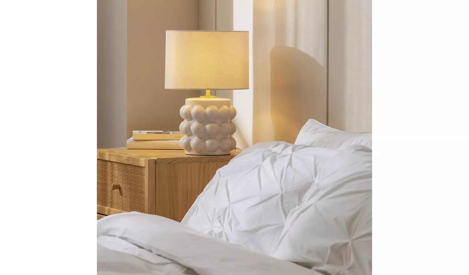 Habitat Bobble Table Lamp - Cream