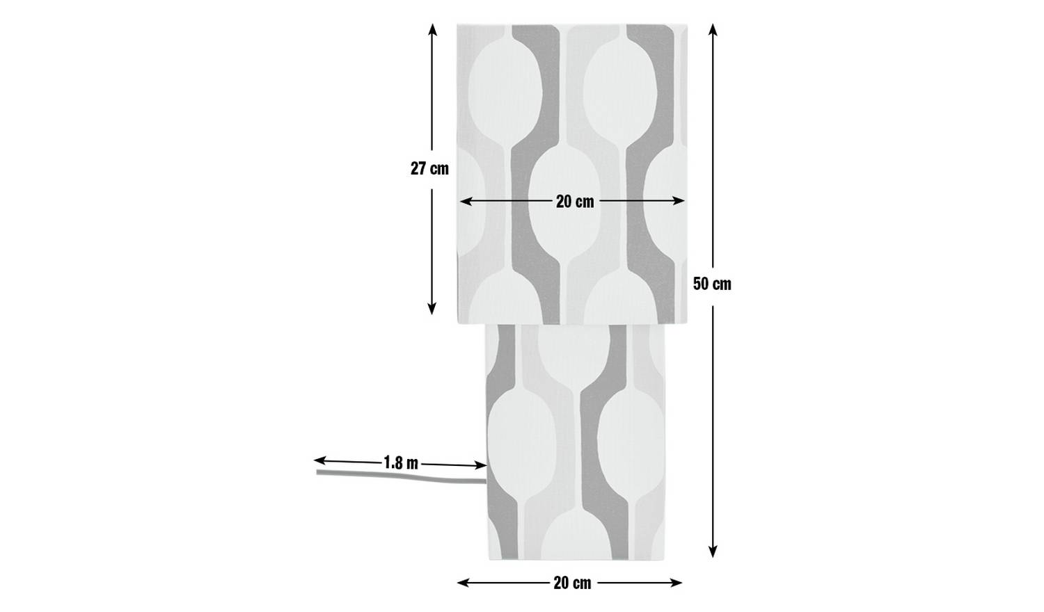 Habitat x Scion Large Billow Fabric Table Lamp - Green