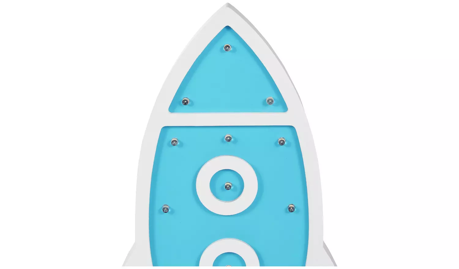 Glow Light Up Rocket LED Table Lamp - Blue & White