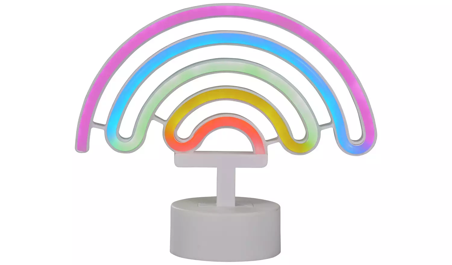 Glow Neon Effect Rainbow LED Table Lamp - Multicoloured
