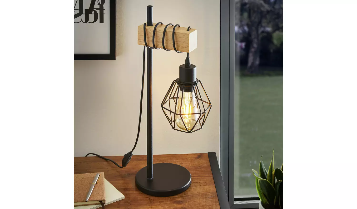 EGLO Townshend 5 Steel Table Lamp - Black