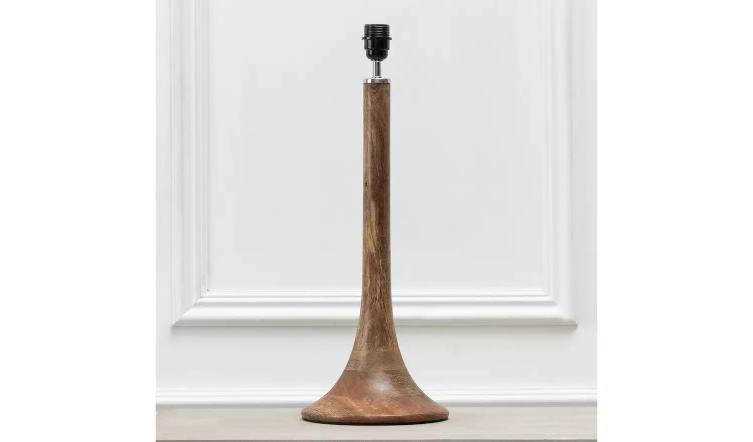 Voyage Maison Kinross Wooden Tall Table Lamp Base Only-Brown