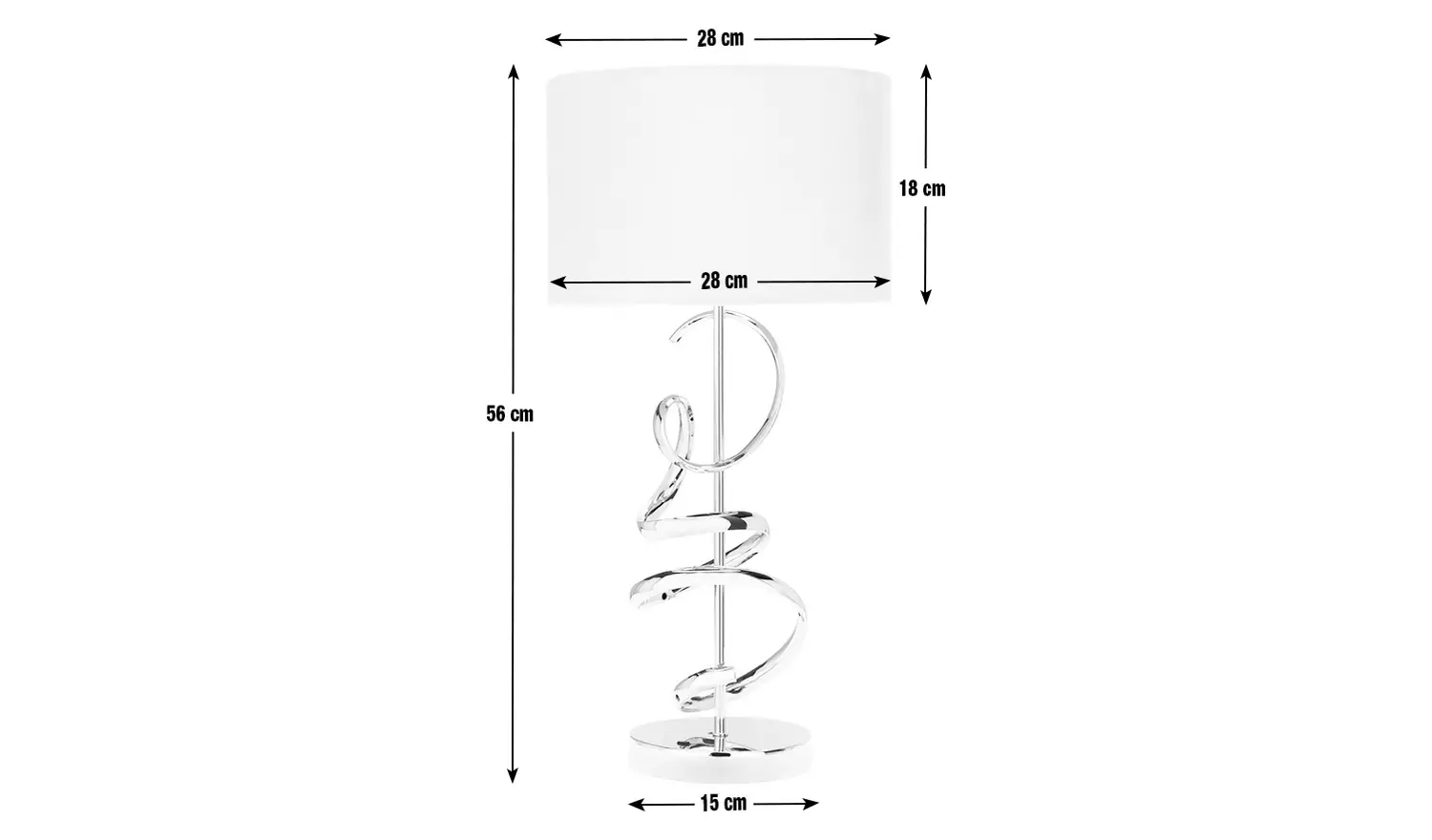 Argos Home Sculptural Swirl Table Light - Grey