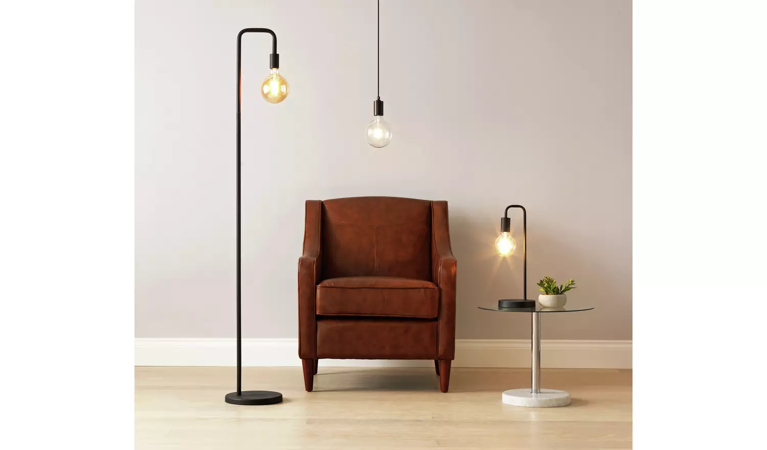 Habitat Rayner Steel LED Table Lamp - Black