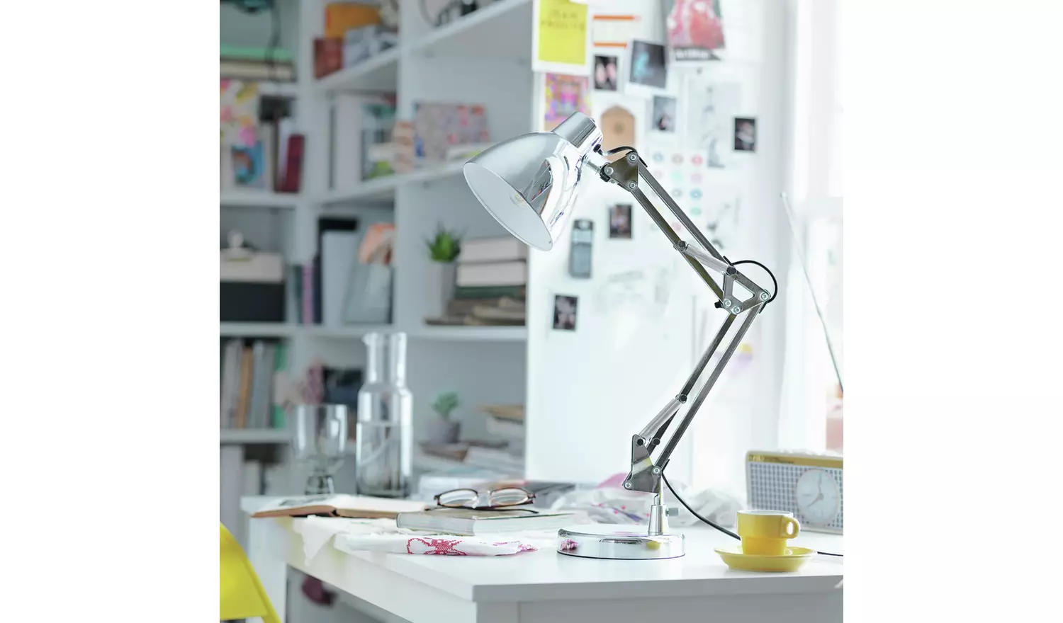 Argos Home Task Table Lamp - Chrome