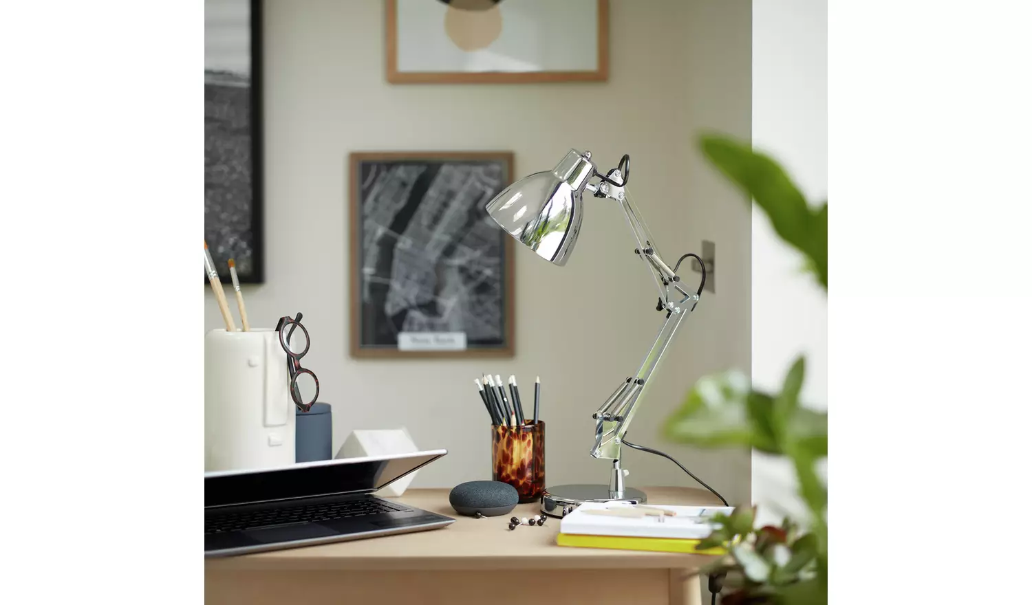 Argos Home Task Table Lamp - Chrome