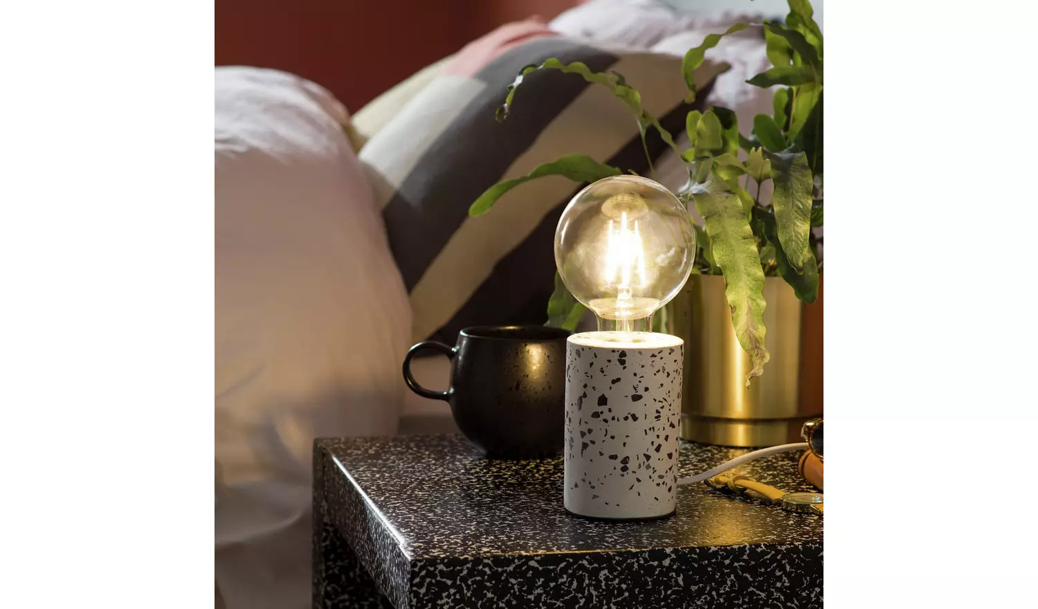 Argos Home Dash Exposed Bulb Lamp - Terrazzo