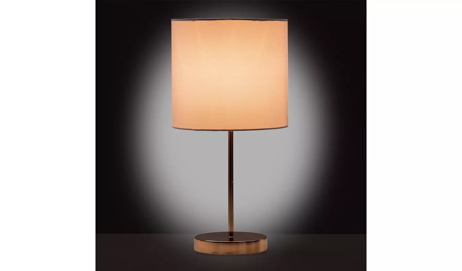 Argos Home Satin Stick Table Lamp - Rose Gold & Blush Pink