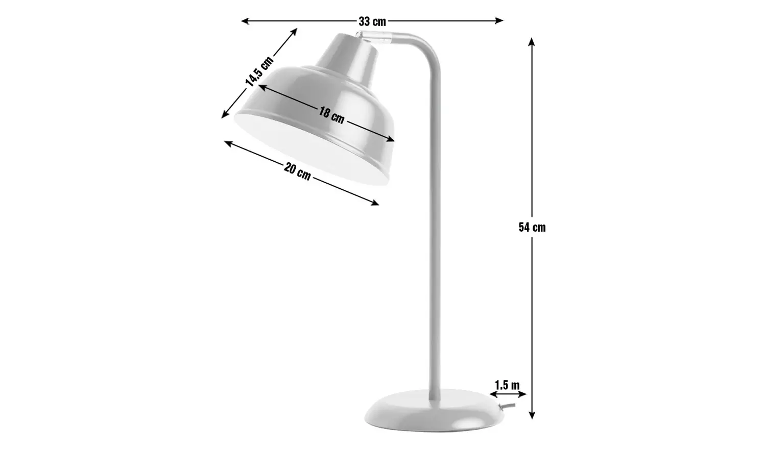 Habitat Benson Steel LED Table Lamp - Blue