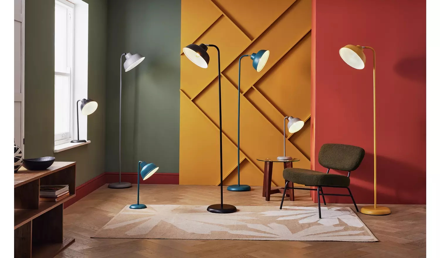 Habitat Benson Steel LED Table Lamp - Blue