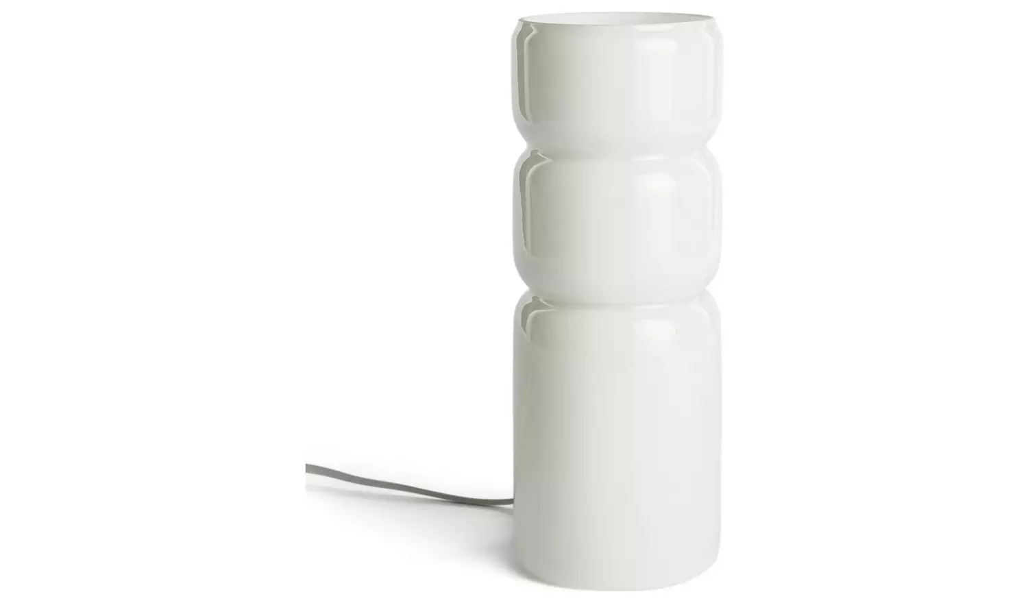 Habitat Parr Glass Column Table Lamp - White