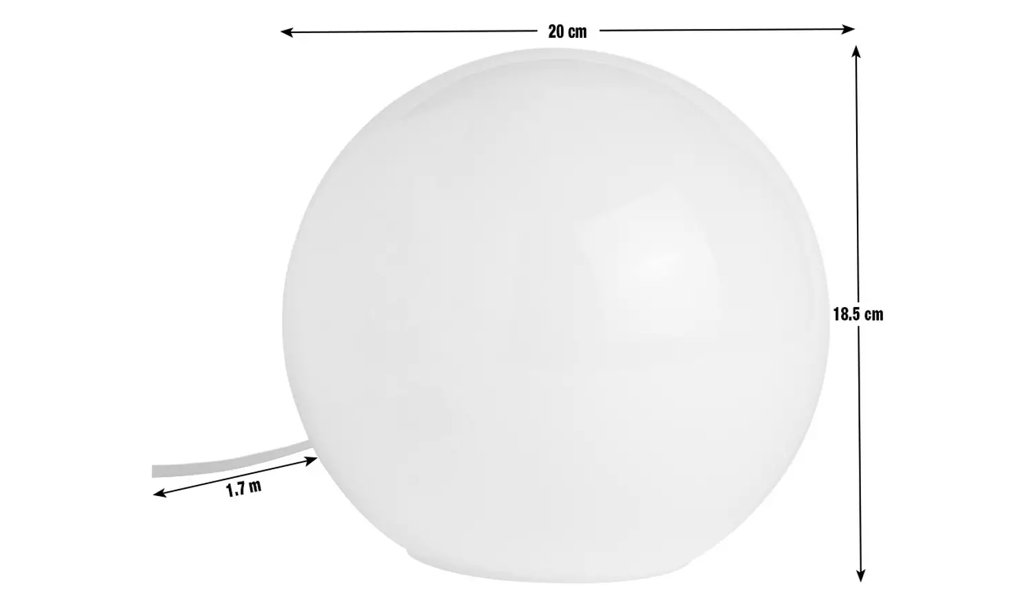 Habitat Caliban Globe Table Lamp - White